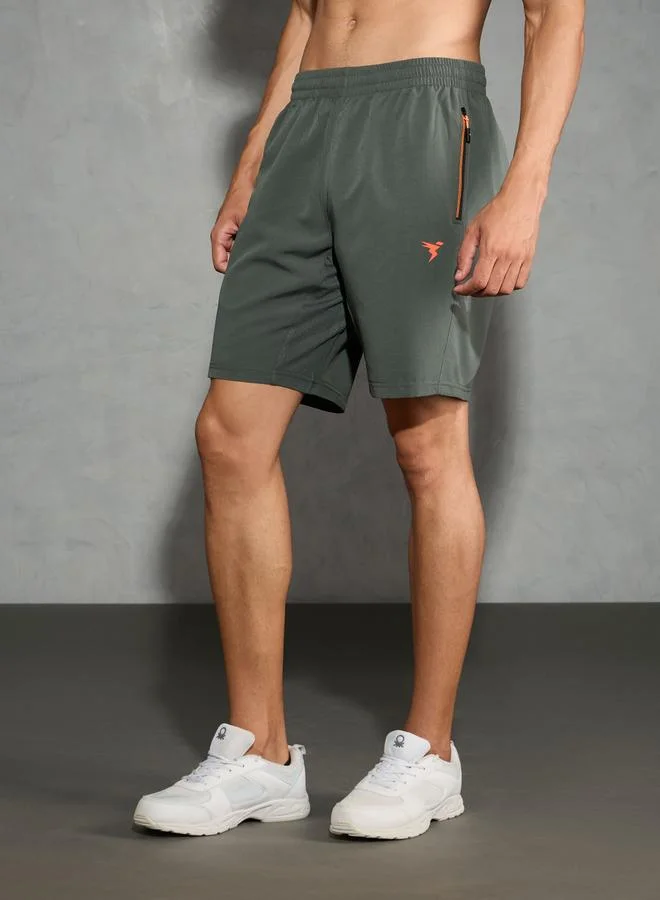 Technosport Technosport Men Solid Slim Fit Shorts