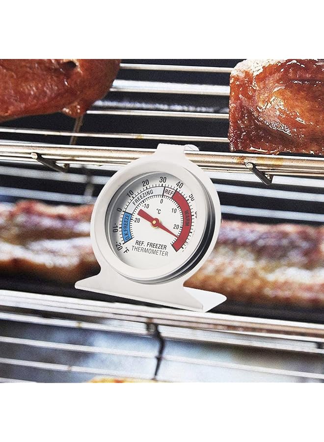 إيروريكس مقياس حرارة الثلاجة والفريزر من الفولاذ المقاوم للصدأ، نطاق 20~80 درجة فهرنهايت، مقياس معلق كبير الحجم للثلاجة والمطبخ والمطاعم المنزلية - Image 5
