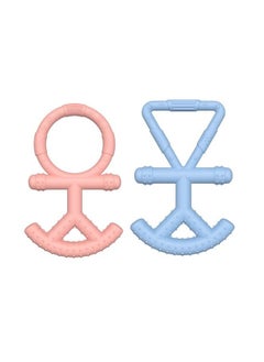 BuddsBuddy 100% Bpa Free Soft Silicone Baby Teether For 3 To 6 Babies (Chillax Multicolor Pack Of 2)  - Image 3