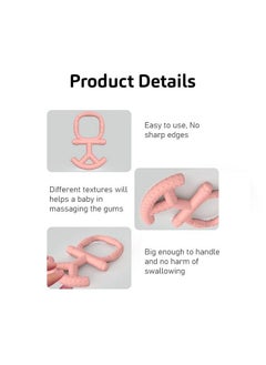 BuddsBuddy 100% Bpa Free Soft Silicone Baby Teether For 3 To 6 Babies (Chillax Multicolor Pack Of 2)  - Image 4