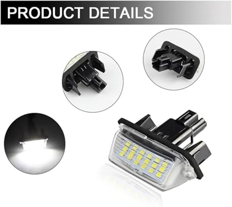 QASULER 2PCS Error Free License Plate Light for Toyota - Image 5