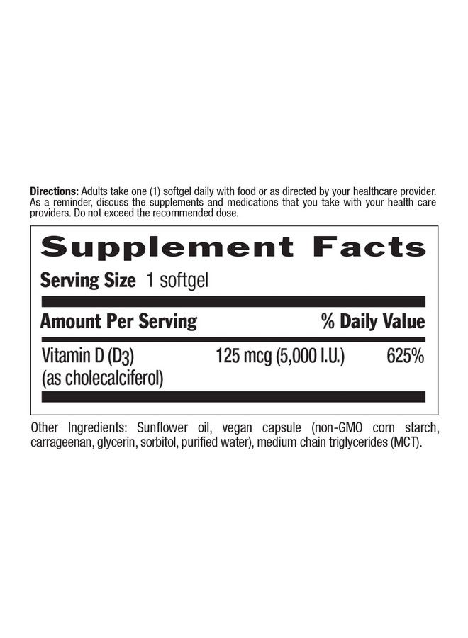 Country Life Vegan D3 5000 IU, 60 Softgels, Certified Gluten Free, Certified Vegan - Image 2