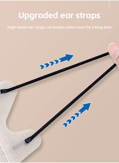 Fazza 20 PCS 3D Disposable Adult Face Masks, 3-Layer Meltblown Filter Black Masks with Elastic Earloops  - Image 5