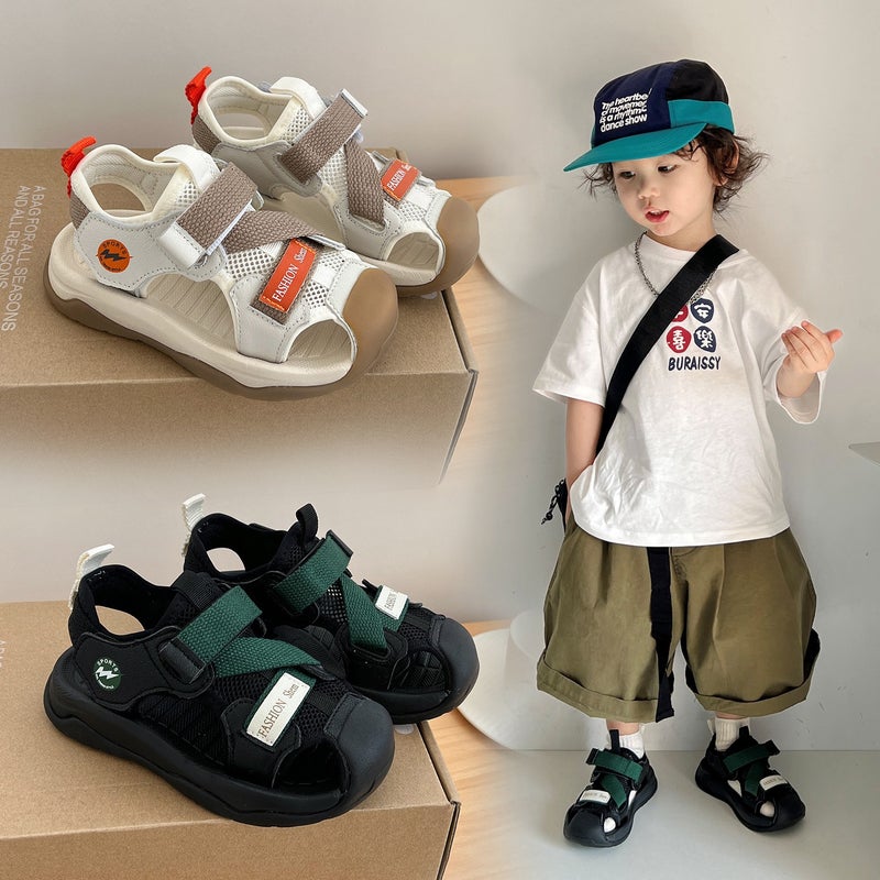 Children'S Sandals Summer Boys Sports Sandals Baby Shoes Girls Soft Sole Baotou Beach Shoes - Image 2