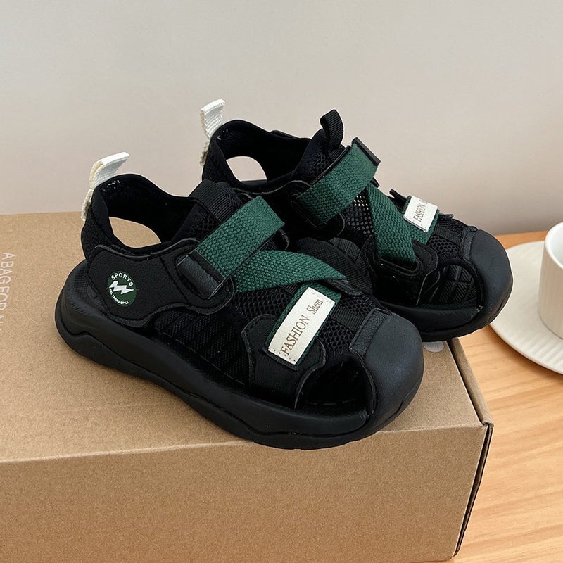 Children'S Sandals Summer Boys Sports Sandals Baby Shoes Girls Soft Sole Baotou Beach Shoes - Image 1