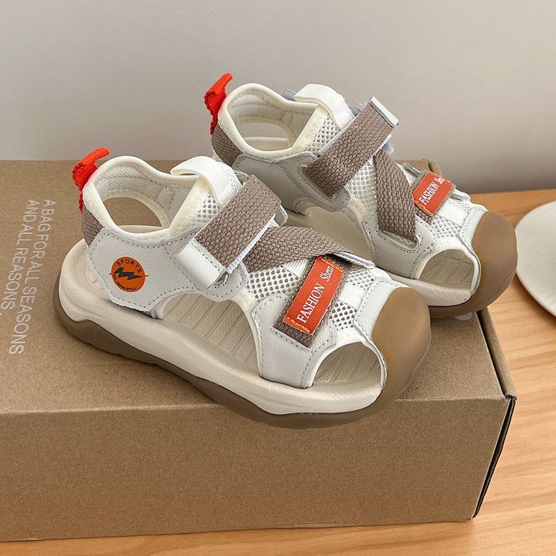 Children'S Sandals Summer Boys Sports Sandals Baby Shoes Girls Soft Sole Baotou Beach Shoes - Image 5