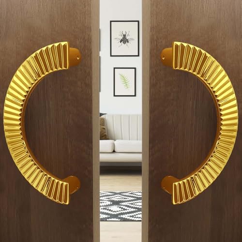 VOLO 8" Main Door D Handle/Door Handles for Main Door/Glass Door Handle/Pull Handles, for Home/Office/Hotels(Model- S-618, 160MM) (Pack of 1 Set) (Gold) - Image 1