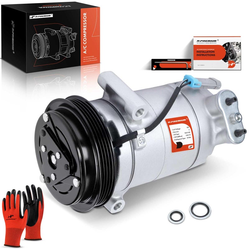 A-Premium APremium Air Conditioner AC Compressor with Clutch Compatible with Chevrolet Camaro 20102015 Coupe 20112015 Convertible V8 62L SP17 Compressor