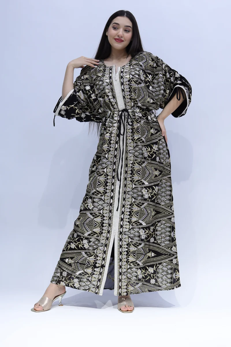 ان لاف Elegant Cotton Dress with beautiful embroidery – Perfect for Special Occasions