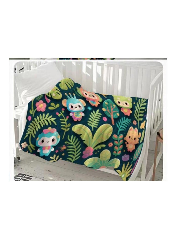 عام بطانية رقيقة من الفانيلا الكرتونية للأطفال أو الطلاب (دافئة ومريحة ومناسبة للنوم والألعاب) 100 سم * 150 سم - Image 3