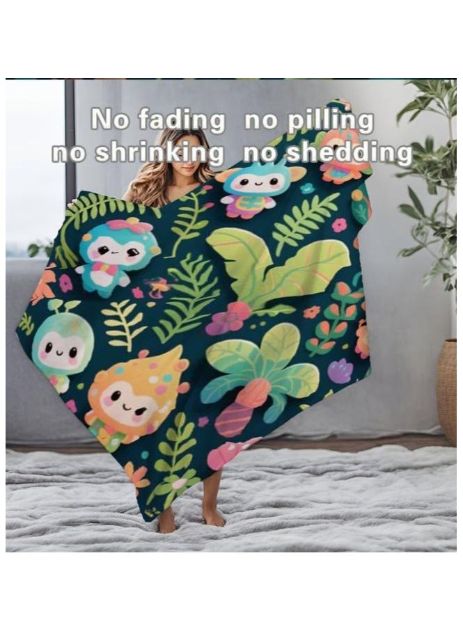 عام بطانية رقيقة من الفانيلا الكرتونية للأطفال أو الطلاب (دافئة ومريحة ومناسبة للنوم والألعاب) 100 سم * 150 سم - Image 5