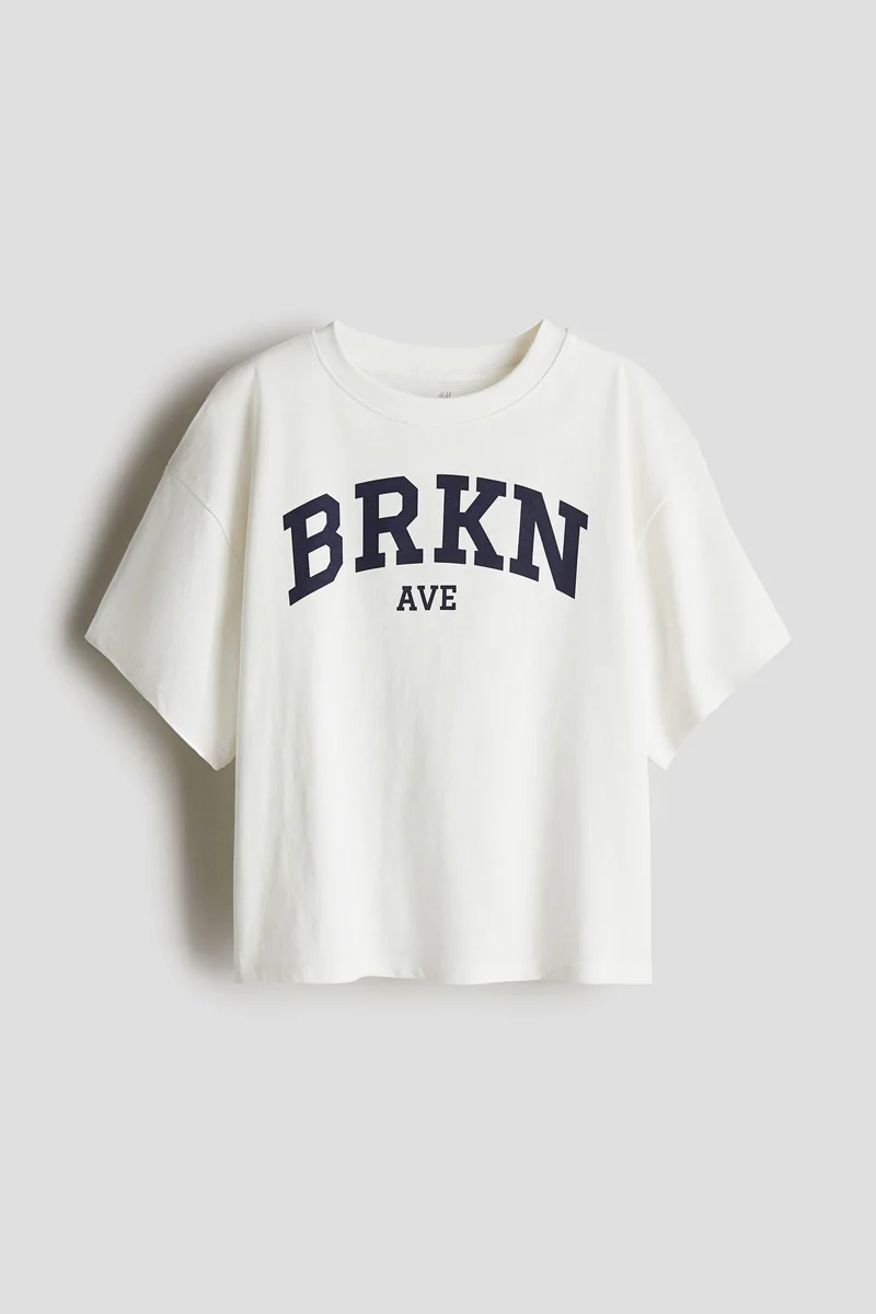 اتش اند ام تي-شيرت قطني فضفاض