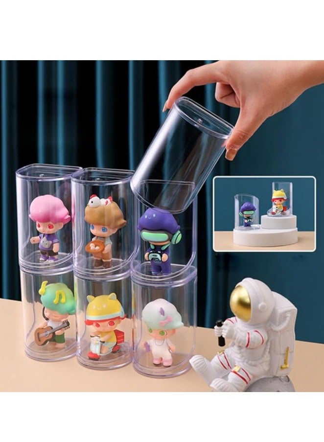 6 PCS Display Box Transparent Acrylic Display Storage Case Box Hand Office Display Box Dustproof Blind Box Storage Figure Collection Display Stand for Collectibles, Figures, Models, Toys - Image 1
