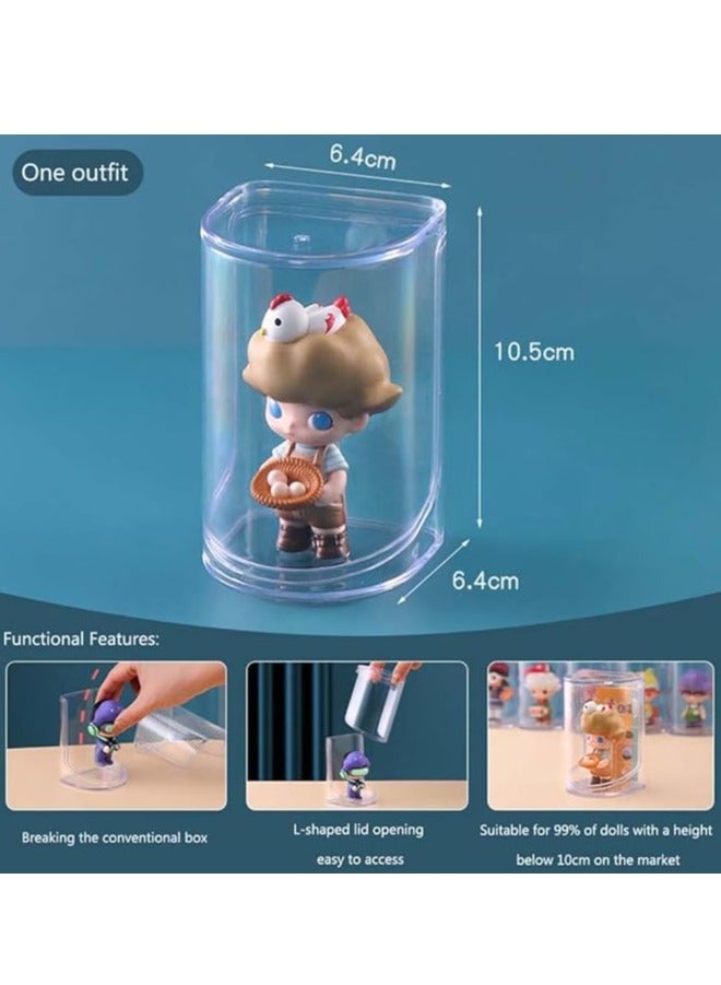 6 PCS Display Box Transparent Acrylic Display Storage Case Box Hand Office Display Box Dustproof Blind Box Storage Figure Collection Display Stand for Collectibles, Figures, Models, Toys - Image 3