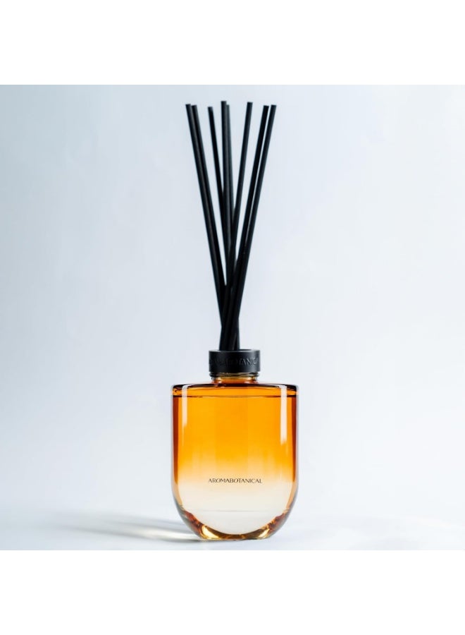 ALLURE Reed Home Diffuser Set 400ml – Orange & Sandalwood | Free 8 Fabric Reed Sticks | Stress Relief & Aromatherapy | Long-Lasting, Smoke-Free Air Freshener for Home & Office - Image 2