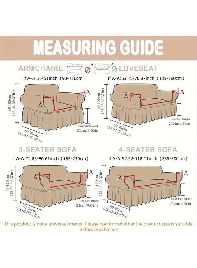 كريم كرسي فردي أريكة سيرسكر غطاء أريكة مرن قابل للتمدد غطاء أثاث واقي - Image 4