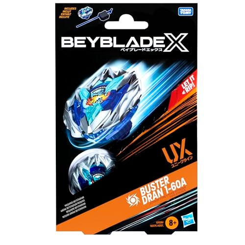 BeyBlade باي بليد إكس باك ستارتر بستر دران 1-60A UX مع قمة نوع الهجوم وإطلاق؛ ألعاب/ألعاب تاكارا تومي الأصلية للمعارك للأولاد والبنات 8+. - Image 4
