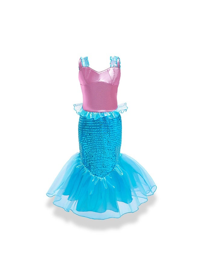 NIBEMINENT There are various Halloween costumes, children's mermaid dresses, Christmas girl princess dresses, children's performance costumes and stage costumes - Image 1