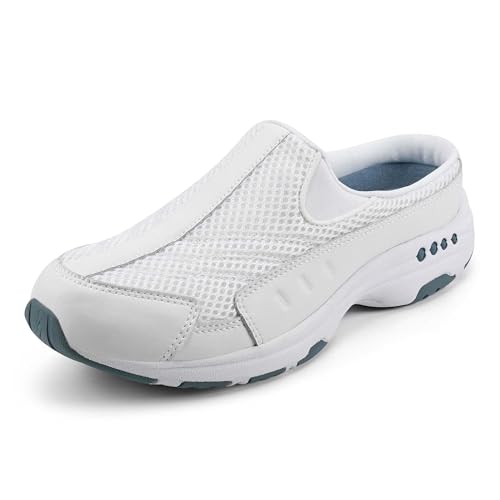 Easy Spirit womens Traveltime Mule, White 130, 10 X-Wide US - Image 2