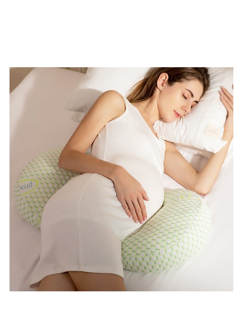 PYEBE Pregnancy Pillow Soft Body Pillow Support for Back Belly Hips Legs Detachable and Adjustable Pillow Cover - Image 1