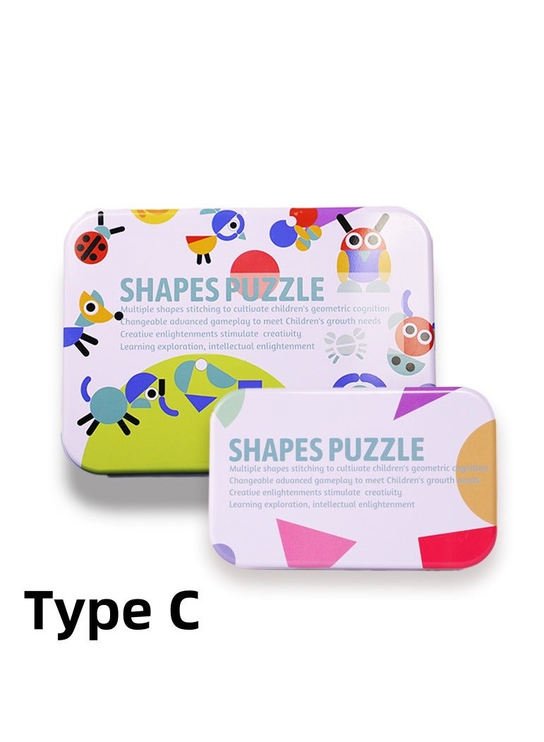 Montessori Wooden Car Puzzle Toy Educational Tangram Toy Kids Puzzle Game For Kindergarten & Home Learning Kids’ Brain Development & Creativity Perfect Gift For Toddlers - Image 1