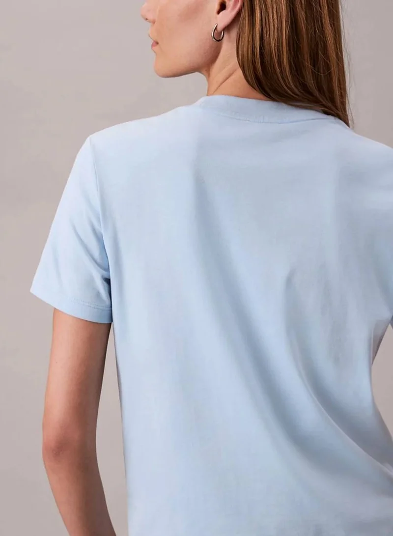 Calvin Klein Jeans Cerulean Short Sleeve T-Shirt for Women | Best Price UAE