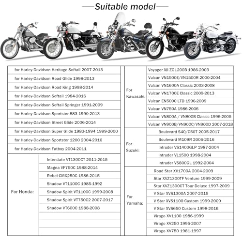 LKV Motorcycle Solo Driver Seat with Seatbase Mounting Hardware Kit Custom Chopper Bobber Seats Universal Fit for Harley Davidson Sportster XL 1200 883 48 - Image 4