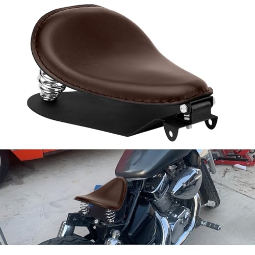 LKV Motorcycle Solo Driver Seat with Seatbase Mounting Hardware Kit Custom Chopper Bobber Seats Universal Fit for Harley Davidson Sportster XL 1200 883 48 - Image 3