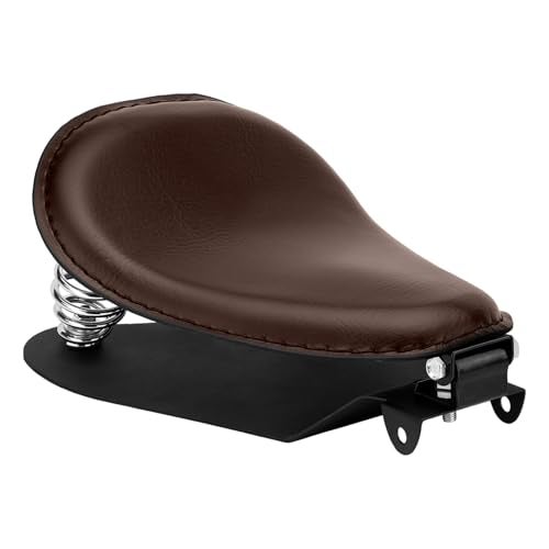 LKV Motorcycle Solo Driver Seat with Seatbase Mounting Hardware Kit Custom Chopper Bobber Seats Universal Fit for Harley Davidson Sportster XL 1200 883 48 - Image 1