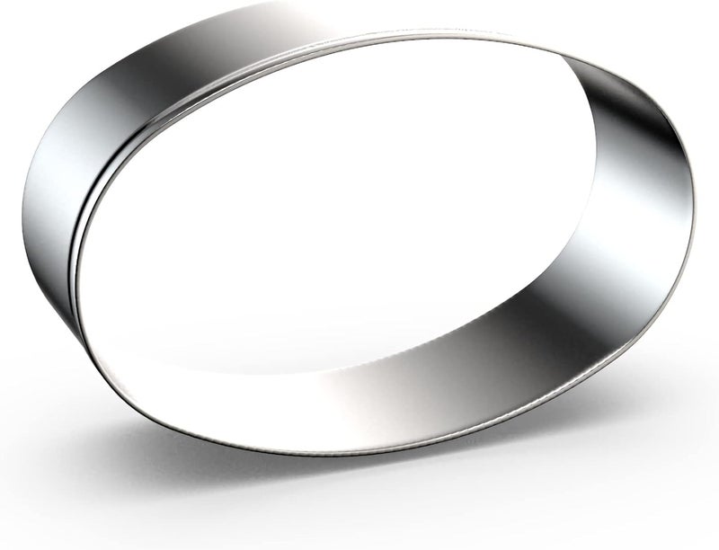 QAAQS Oval Cookie Cutter Set Large - 5 Inch, 4 Inch, 3 Inch, 2 Inch - Geometric Frame Plaque Cookie Cutters Shapes Molds - Stainless Steel - Image 4