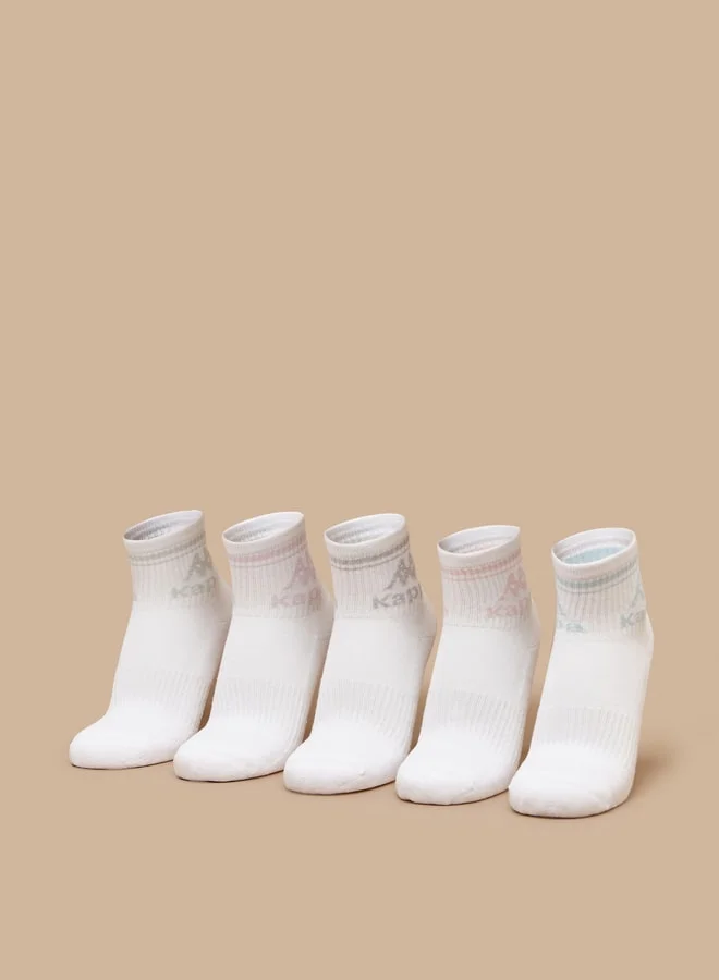 كابا جوارب نسائية بطبعة شعار، طول الكاحل، مجموعة من  قطع