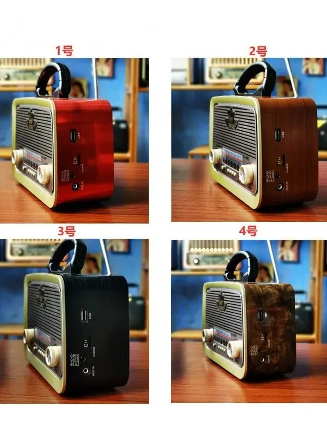 راديو محمول بتقنية البلوتوث – راديو FM/AM قابل لإعادة الشحن مع مكبر صوت، يدعم USB، بطاقة TF، وAUX – راديو لاسلكي للاستخدام المنزلي والخارجي والسفر - Image 5