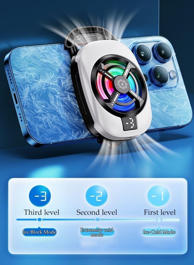 DUNISO Phone Cooler Gaming Cooling Fan Mobile Phone Radiator Temperature Display Portable Back Clip with 3 Speed Adjustable Lightweight Semiconductor Heatsink Cooling for Tiktok Live Streaming, Outdoor Vlog, Mobile Gaming  - Image 5