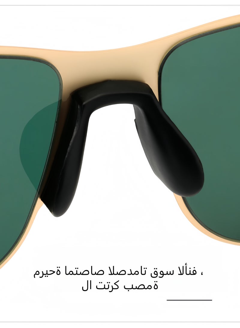 نظارات شمسية مربعة مستقطبة للرجال ، نظارات شمسية واقية UV400 ، مظلة شمسية عصرية ضد الوهج ، مناسبة للقيادة والسفر والصيد وركوب الدراجات وصيد الأسماك (عدسة 60 مم / ساقين مرآة معدنية) - Image 5