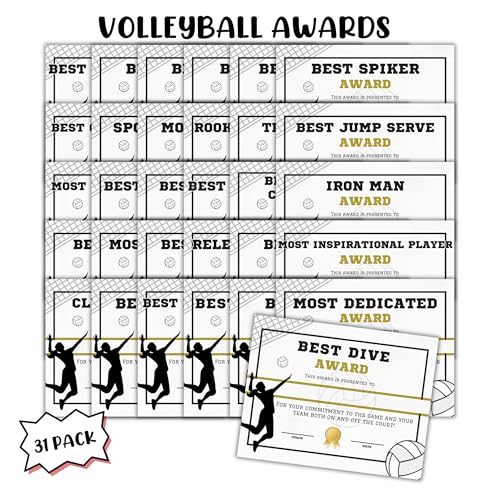 Lashicorn Volleyball Athletic Achievement Awards 31pk Unique 8.5x11” Superlative Certificates MVP Youth Sports Spirit Sportsmanship End of Year Recognition Team - Image 3