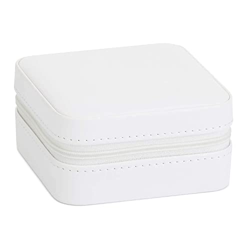 HSR Travel Jewelry Organizer Box - Portable Small Jewelry Storage Case, Best Gift Choice for Girls Women Necklace (White) - Image 3