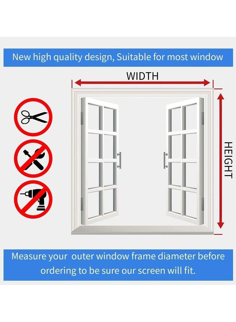 NIBEMINENT Self-adhesive Window Screen Anti Mosquito Net Adjustable DIY Fly Mesh Insect Netting Bug Bee Protector With Sticky Tape for most Windows 100X150cm - Image 2