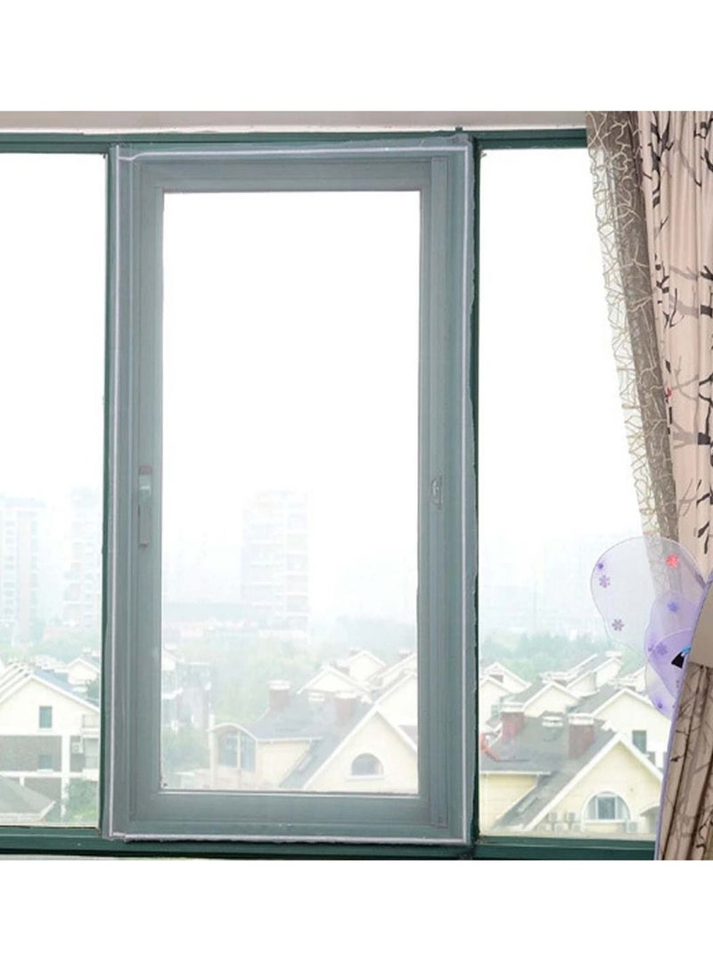 NIBEMINENT Self-adhesive Window Screen Anti Mosquito Net Adjustable DIY Fly Mesh Insect Netting Bug Bee Protector With Sticky Tape for most Windows 100X150cm - Image 5