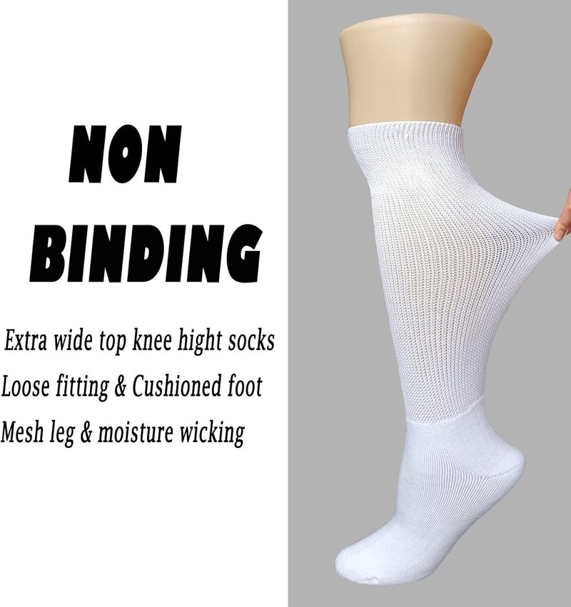 LORVVDE جوارب بارياطرية ليمفيديما واسعة للغاية لبطانة حذاء المشي - Image 2