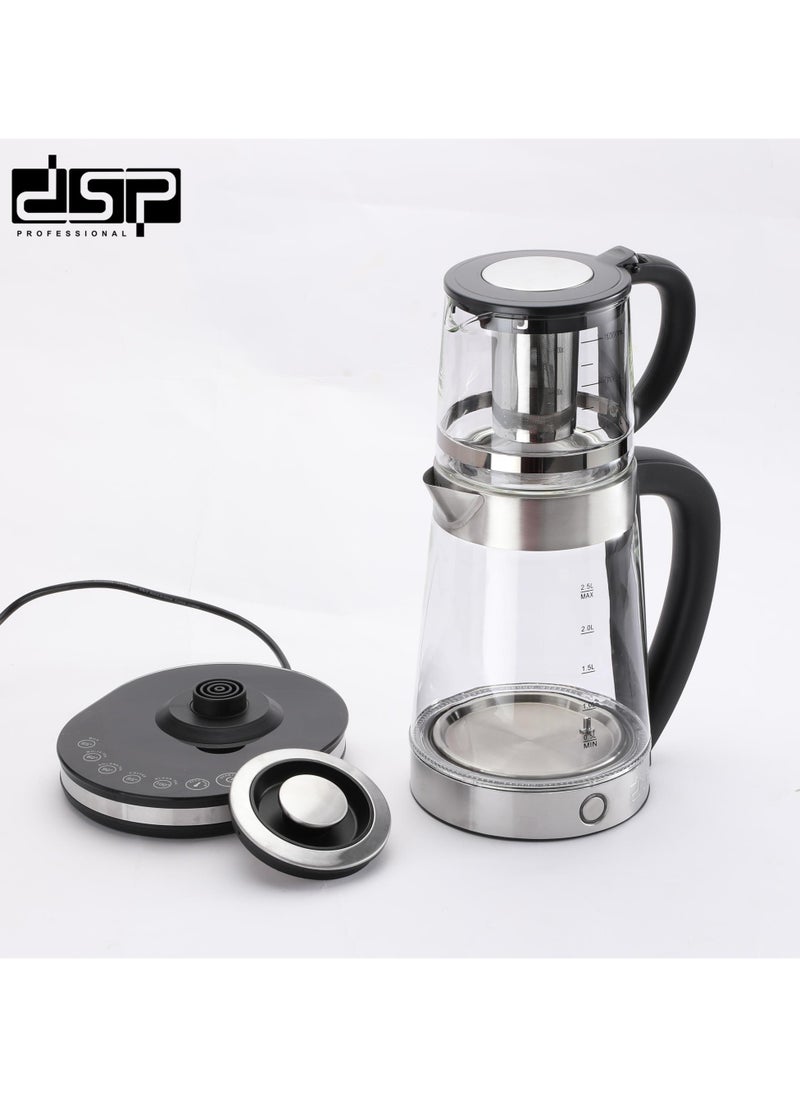 DSP - DSP Electric Kettle | 2000W | Capacity 2.5L+1.0L | high borosilicate glass | Model KK1277 - Image 1