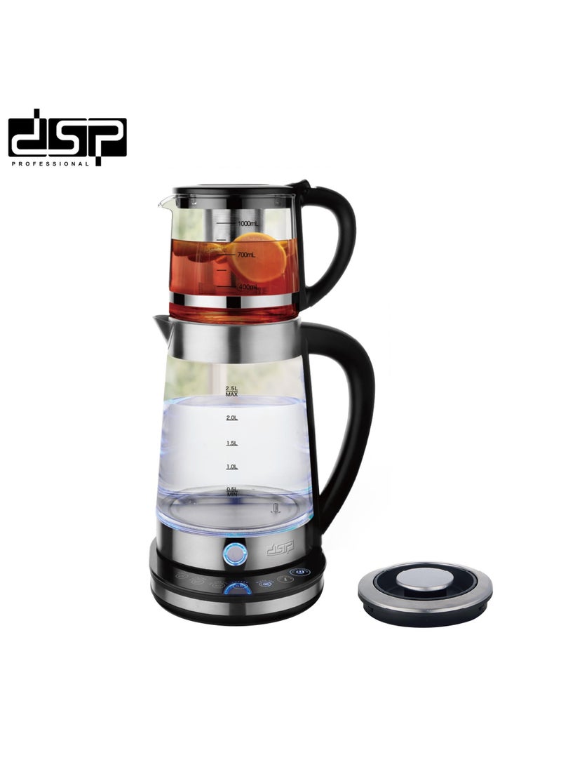 DSP - DSP Electric Kettle | 2000W | Capacity 2.5L+1.0L | high borosilicate glass | Model KK1277 - Image 1