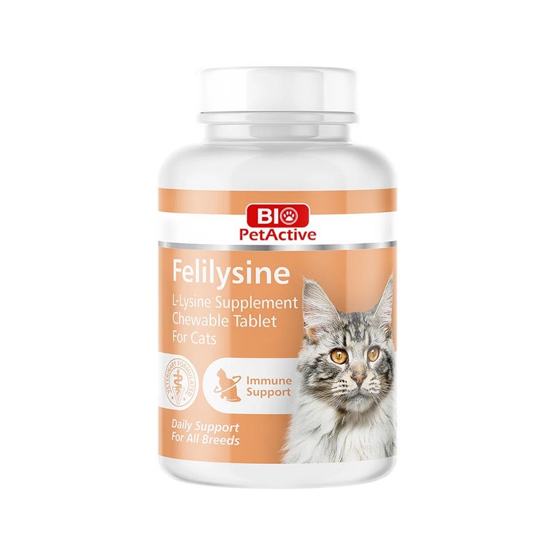 Bio Pet Active Felilysine - Lysine Tablets for Cats - 90 tablets - 45 g