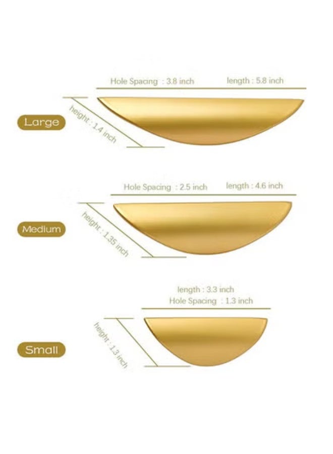 fantasize Moderne, leicht gebürstete Schrankgriffe, Möbel-Hardware-Kollektion, Schrankgriffe, Schubladengriffe, Türgriffe, Küchenschrankgriff, 4 Stück (Gold, L-4 Stück) - Image 5