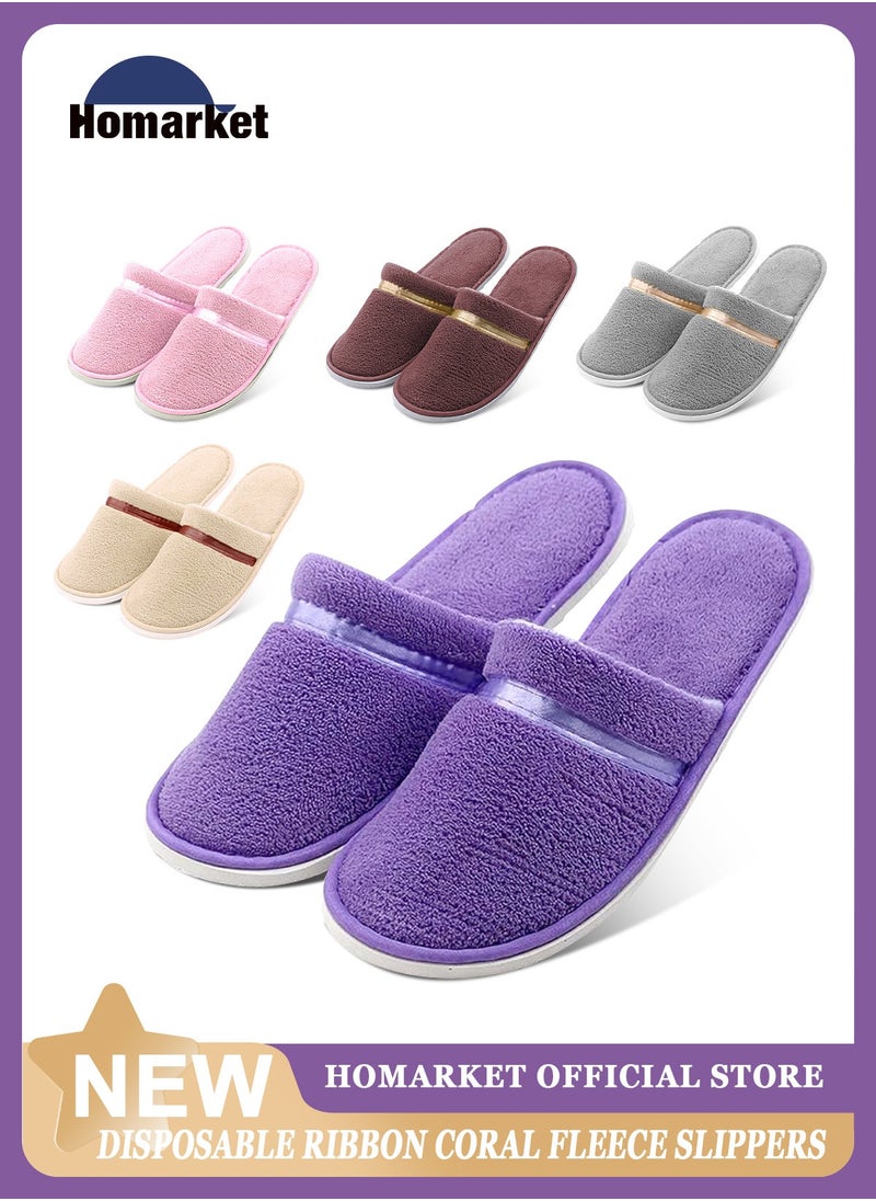 5 Pairs Disposable Bath Slippers for Guests - Bulk Slipper Pack for Hotel, Spa, Travel, Shoeless Home,  Closed Toe Include Different Colour - pzsku/Z86943D6F4447783B4D36Z/45/_/1737617902/31955df7-6ccb-4cf8-9bec-fd2c2aa71c54