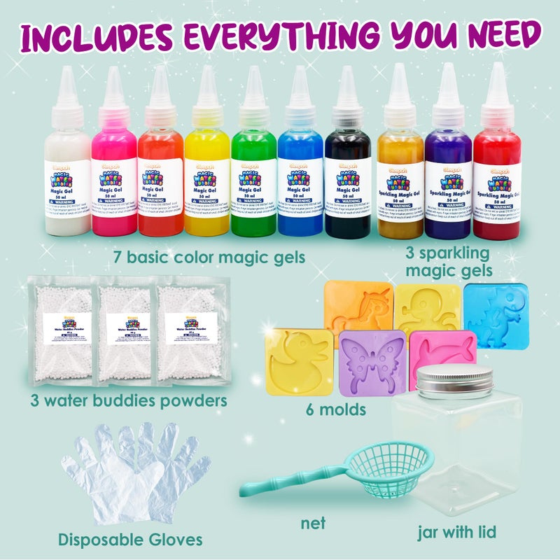 Sleepah Aqua Fairy Water Gel Kit for Kids â€“ Easter Gift Magic Water Elf Toy â€“ Make Your Own Squishies â€“ Craft Kits for Kids - DIY Squishy Maker - Arts & Crafts for Kids Ages 5 6 7 8 9 - Gift Boys or Girls - Image 2