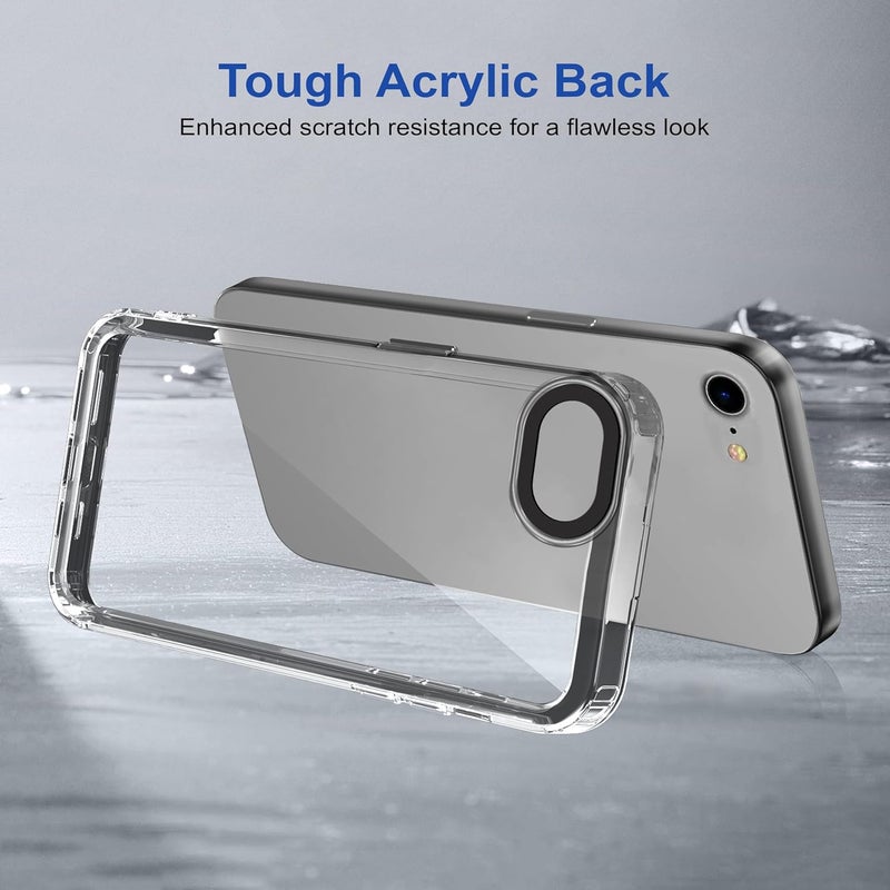 ZAPCASE Back Case Cover for iPhone SE 2020 | Compatible for iPhone SE 2020 Back Cover | Camera Protection | (TPU + PC | Translucent Black) - Image 5