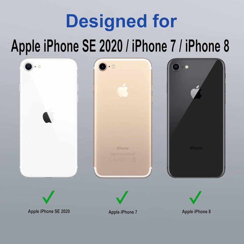 ZAPCASE Back Case Cover for iPhone SE 2020 | Compatible for iPhone SE 2020 Back Cover | Camera Protection | (TPU + PC | Translucent Black) - Image 2