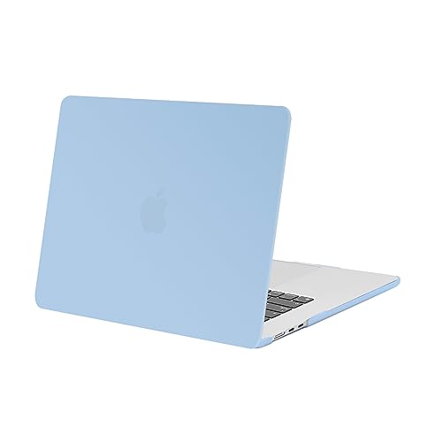 MOSISO Compatible with MacBook Air 15 inch Case M5 2026 M4 2025 M3 2024 M2 2023 A3448 A3241 A3114 A2941 Liquid Retina Display Touch ID Protective Plastic Hard Shell Case Cover Air Blue - Image 1