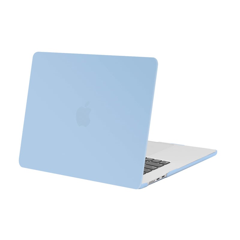 MOSISO Compatible with MacBook Air 15 inch Case M5 2026 M4 2025 M3 2024 M2 2023 A3448 A3241 A3114 A2941 Liquid Retina Display Touch ID Protective Plastic Hard Shell Case Cover Air Blue - Image 2