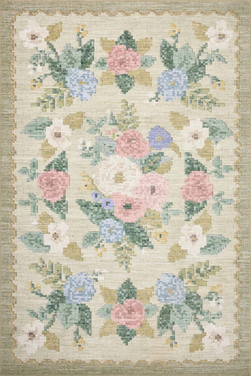 Loloi سجادة منطقة لولوئي ريفل بيبر كو. مجموعة روزا RSA-02 كريمي/متعدد 5'-0" x 7'-6" - Image 2
